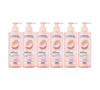 6pz L'Oreal Fiori Rari latte detergente struccante viso pelli secche 400ml