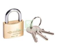 6PZ LUCCHETTO LOCKING LINE POP 20010 CISA OTTONE ARCO CROMATO CHIAVI 3 MM 70: