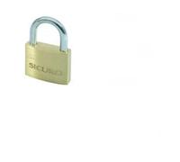 6PZ LUCCHETTO TIPO PESANTE OTTONE ARCO NORMALE - mm.40