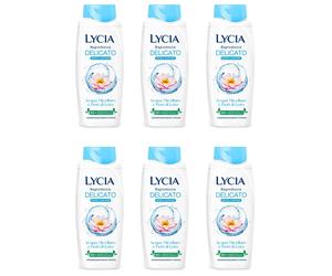 6pz LYCIA Bagnodoccia DELICATO senza sapone 750ml