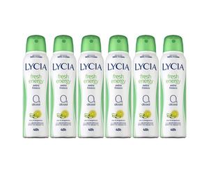 6pz LYCIA DEO FRESH ENERGY Deodorante Corpo Spray 150ml