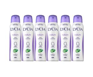6pz LYCIA NATURE Deodorante Corpo Spray 150ml NUOVO