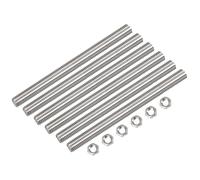 6pz M10x200mm Completamente Filettata Asta con 6pz Esagonali Dadi,1,5mm