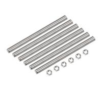 6pz M12x200mm Completamente Filettata Asta con 6pz Dadi Esagonali,1,75mm