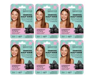 6pz Maschera scrub esfoliante purificante capelli al carbone monodose 25ml