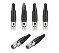 6pz Mini 3-Perni XLR Femmina Connettore Adattatore,Microfono Audio Presa