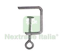 6PZ MORSETTI TRAFORO MM.50 IN FERRO LUCIDO: