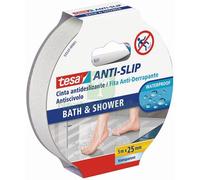 6PZ NASTRO ANTISDRUCCIOLO ADESIVO PER BAGNO E DOCCIA MM. 25X5 MT. COL. TRASPARE: