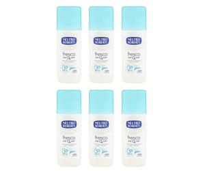 6pz NEUTRO ROBERTS Fresco deodorante stick 0% sali di alluminio CLASSICO 40ml