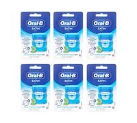 6pz Oral-B filo interdentale cerato alla menta Satin Nastro 50mt