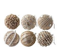 6pz Palline in Schiuma Oro Ornamenti per Natale per Decorazione Centrotavola Vac