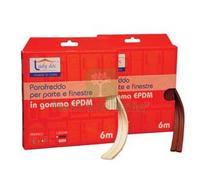 6PZ PARAFREDDO IN GOMMA PROFILO "E" MM.9H. ROTOLO DA MT.6 COLORE BIANCO :