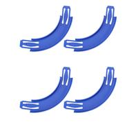 6pz Parti di Pista Girevole per Hot Wheels, 90 Gradi Connettori per Pista da Corsa Curva Auto Giocattolo Componenti Costruzione ABS il Modo da Corsa Compatibili con Hot Wheels (Blu)