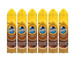 6pz Pronto Classic Legno esalta e protegge superfici spray polvere macchie 300ml
