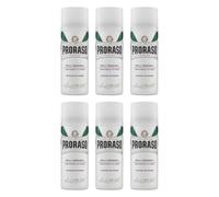 6pz Proraso schiuma da barba pelli sensibili avena e tè verde travel 50ml
