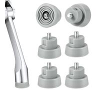 6pz Punte di Gomma di Ricambio per Fermaporta, Punte di Gomma dei Fermaporta con Viti Fermaporta Scanalato Piedino in Gomma Kit di Riparazione per Fermaporta Kick Down/Drop Down Door Holder