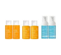 6pz Pupa set viso polvere esfoliante + tonico illuminante+ detergente struccante