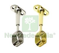 6PZ REGGITUBO CENTRALE REGOLABILE OVALE PER ARMADIO MM.15X30, ORO LUCIDO: