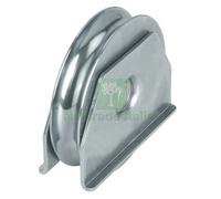 6PZ RUOTE X CANCELLO GOLA TONDA SUPPORTO APERTURA 1 CUSCINETTO MM. 80: