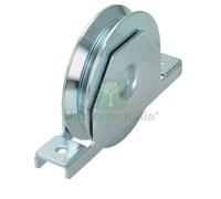 6PZ RUOTE X CANCELLO GOLA Y CON SUPPORTO CHIUSURA 1 CUSCINETTO MM.100: