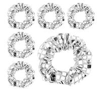 6pz Scrunchies da Discoteca, Scrunchies per Capelli con Paillettes a Forma di Palla Discoteca Elastici Capelli Argentati Accessori per Capelli per Donne Bomboniere per Feste Discoteca Retrò