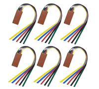 6Pz Segnalibro In Pelle Sintetica Con Nastro