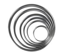 6pz Set di Formine per Biscotti Rotonde, Tagliabiscotti e Ciambelle Circolari in Acciaio Inossidabile Tagliabiscotti Circolari Grandi Piccoli per Cuocere Biscotti Torte (6 Misure)