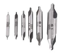 6Pz Set Punte a Trapano Centro HSS 60 Gradi Punte di Centraggio per Trapano Cobalto 1/1.5/2/2.5/3/5mm Bit Tornio Trapano Centro Svasatura