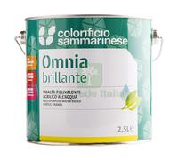 6PZ SMALTO ALL'ACQUA 'OMNIA' LT. 0,750 BIANCO SATINATO: