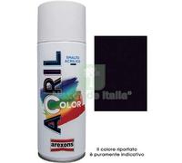 6PZ SMALTO SPRAY ACRIL COLOR AREXONS NERO OPACO ML 400:
