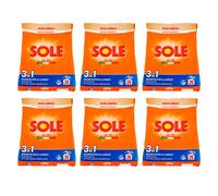 6pz SOLE Detersivo in polvere igienizzante BIANCO SPLENDENTE 26 lavaggi 1,3kg