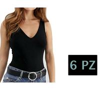6PZ Top Canotta Intima Donna maglia sottogiacca Spalla Larga Canottiera canotte