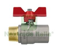 6PZ VALVOLA A SFERA M F CON MANIGLIA A FARFALLA "EVOLUTION" MF 1 2" PRESSIONE E: