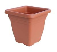 6PZ VASO QUADRO LAURUS ICS PP TERRACOTTA CM 25X25 H.CM 23