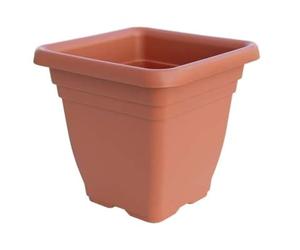 6PZ VASO QUADRO LAURUS ICS PP TERRACOTTA CM 30X30 H.CM 28