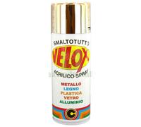 6PZ VELOX SPRAY EFFETTO SPECCHIANTE ORO BOMBOLETTA 400 ML;