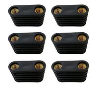 6Pz Windsurfing In Plastica Nera Con 2 Fori Inserto Per Cinghia Da Windsurf