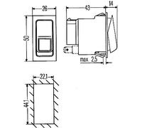 6RH 007 832-741 HELLA Interruttore/Comando/Innesto