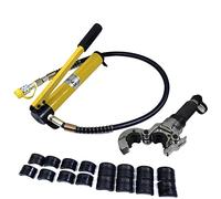 6T - Pinza crimpatrice idraulica con 9 set di pinze idrauliche in acciaio inox V 12-28 mm, crimper con testa girevole a 360° per capicorda