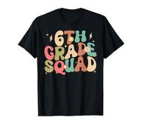 6th Grade Squad Groovy Torna a Scuola Maglietta