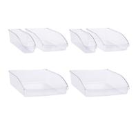 6tlg. Set Cesto Frigo Trasparente Frigorifero Organizer Cassetto Contenitore
