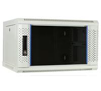 6U witte wandkast met glazen deur 600x450x368mm (DS6406W)