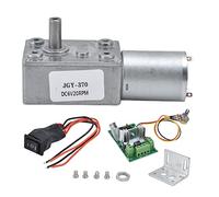 6V Geared Motor DC Turbo Gear Speed Reduction Electric Motor with Governor, High Torque Metal Gear Mini Drive Motor for Smart Devices Robots BBQ Machines (6V20 giri/min)