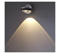 6W LED Double Head Crystal Wall Lamp Modern Indoor Hotel Decoration Light Living Room Bedroom Bedside Aisle Sconce Lights Lamp (Color : 2 Heads Green) (1 Head Warm White)