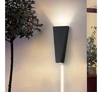6W LED Zeppa Forma Esterno Fino Down Luce a Parete, Nero Alluminio 4000K, Sconce