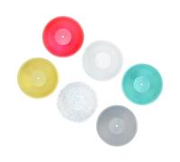 6x 1:6 Scala Dollhouse Records Modello Bambola Accessori Decorazione per Casa, Trasparente, 5cm