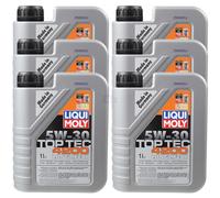6x 1 Litro Liqui Moly 3706 Top Tec 4200 5W-30 Olio olio motore Incl. Service
