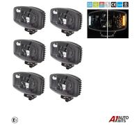 6X 10'' LED Jumbo Ovale Faro Bianco Ambra Per SUV Camion Pick-Up E9 12V 24V HQ