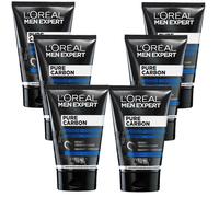 6x 100ml L'Oreal Men Expert Puro Carbonio Intenso Gesichts-Peeling Pulisce Tief