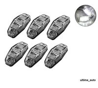6X 12/24V 2 LED Bianco Indicatore Laterale Lampade Rimovibile Cornice Cromata